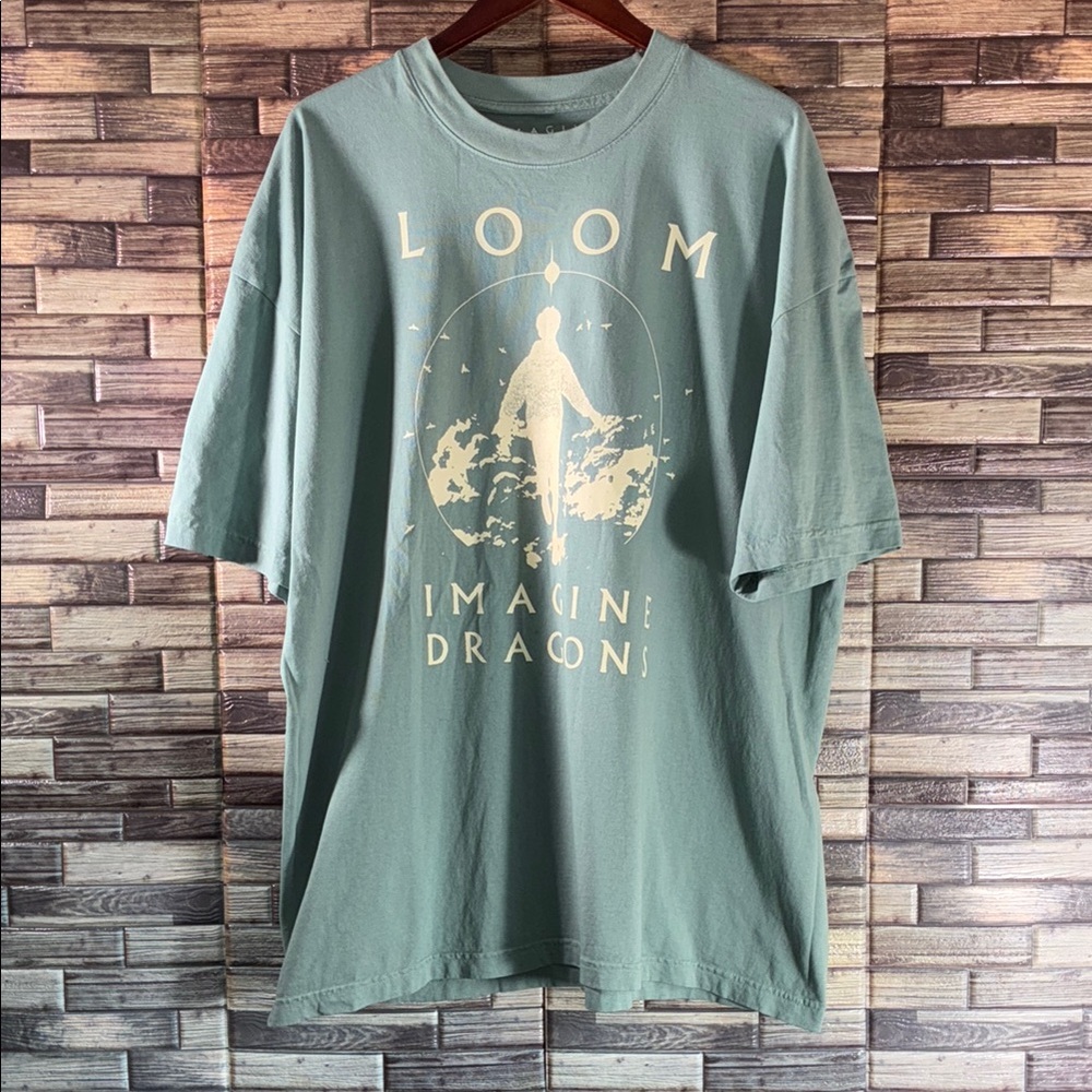 NWOT IMAGINE DRAGONS Shirt Mens Large Green Loom Tour 2024 Music Band Unisex 2XL